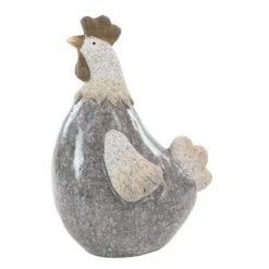 13" X 8" Magnesium Oxide Country Polystone Chicken Garden Sculpture Gray - Olivia & May -Home Improvement Store GUEST 34424faf c56b 4295 a3dd af3cba971811