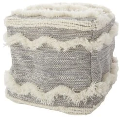 Mina Victory Life Styles Woven Chevron 16" X 16" X 16" Indoor Pouf -Home Improvement Store GUEST 349363d0 950c 4b4e b07a e49c9efeb256