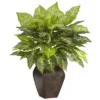 Nearly Natural 23-in Dieffenbachia W/Decorative Vase Silk Plant