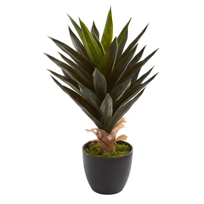 Nearly Natural 20-in Agave Artificial Plant (Set Of 2)" 1 Nearly Natural 20-in Agave Artificial Plant (Set Of 2)"