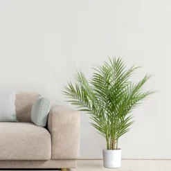 Forever Leaf 30" Artificial Palm Tree In Black Pot, Indoor Artificial Plant For Home Decor -Home Improvement Store GUEST 37769e4f b833 4939 b9a5 d12cccf5f351