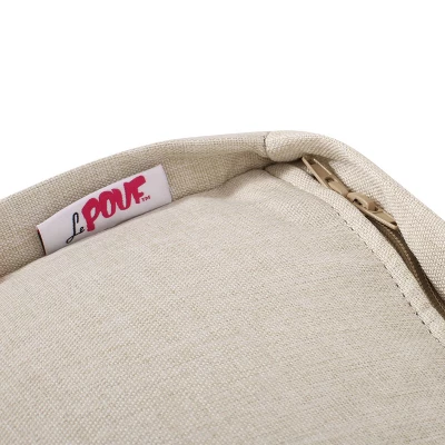 Tattnall Contemporary Two-Tone Fabric Cube Pouf - Christopher Knight Home 5 Tattnall Contemporary Two-Tone Fabric Cube Pouf - Christopher Knight Home - Image 5