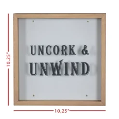 "Uncork & Unwind" Wooden Cork Holder Shadow Box - Foreside Home & Garden -Home Improvement Store GUEST 3d38ffff 2d4a 4be0 993b 4aec68ab4ffa