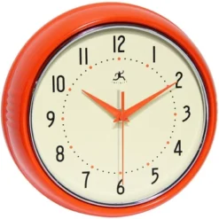 9.5" Retro Metal Wall Clock - Infinity Instruments -Home Improvement Store GUEST 3f6b9f1e 0da2 4825 9394 3b670c3f5cb5