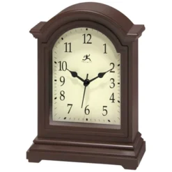 9" Tabletop Clock Antique Brown - Infinity Instruments -Home Improvement Store GUEST 404c4fef 4e09 49a3 b861 1a2afff69e8d