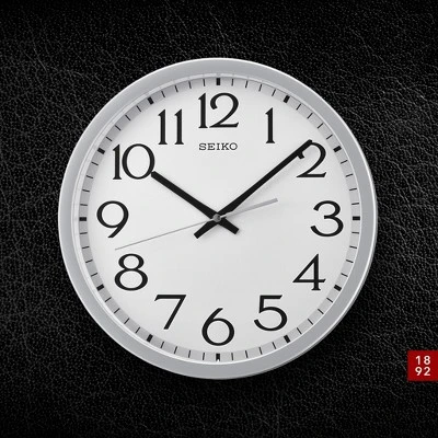 Seiko 12" Easy Read Wall Clock With Quiet Sweep Second Hand - Silver 2 Seiko 12" Easy Read Wall Clock With Quiet Sweep Second Hand - Silver - Image 2