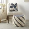 Mina Victory Life Styles Trendy Woven Indoor Pouf