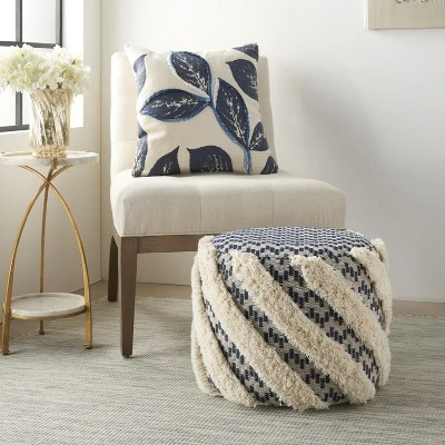 Mina Victory Life Styles Trendy Woven Indoor Pouf 1 Mina Victory Life Styles Trendy Woven Indoor Pouf