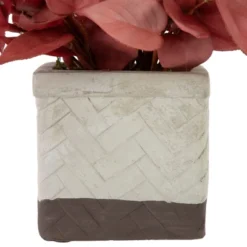 Northlight Real Touch™ Brick Red Artificial Peperomia Plant In Square Lattice Designed Pot - 7 " -Home Improvement Store GUEST 41b1fdc8 0673 475a 94ee 87d1199be7a1