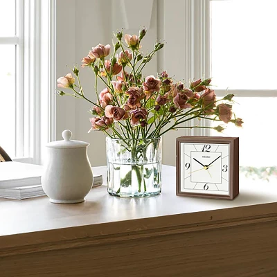 Seiko 4" Seihokei Bedside Alarm - Brown 4 Seiko 4" Seihokei Bedside Alarm - Brown - Image 4