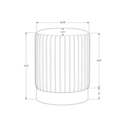 18" Round Velvet Upholstered Pouf With Pleated Sides - EveryRoom -Home Improvement Store GUEST 43bf17c1 16cf 404a 9929 074ea18ae656