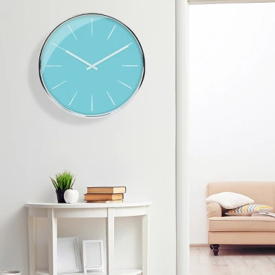 20" Simplistic Wall Clock Blue/Silver - Stonebriar Collection 5 20" Simplistic Wall Clock Blue/Silver - Stonebriar Collection - Image 5