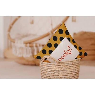 16"x16" Halloween 'Spooky' Dots Square Throw Pillow - E By Design 2 16"x16" Halloween 'Spooky' Dots Square Throw Pillow - E By Design - Image 2