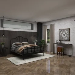 Metal Wall Clock With Distressing Gray - Olivia & May -Home Improvement Store GUEST 46a0db58 461c 4540 bc49 7e3bbf36f30c