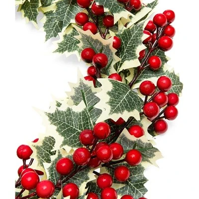 Farmlyn Creek Artificial Christmas Wreath With Holly Berries For Door Decoration (15.7 In) 5 Farmlyn Creek Artificial Christmas Wreath With Holly Berries For Door Decoration (15.7 In) - Image 5