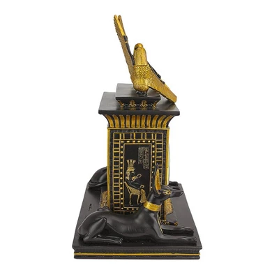 Design Toscano Temple Of Anubis Egyptian Revival Sculptural Clock 2 Design Toscano Temple Of Anubis Egyptian Revival Sculptural Clock - Image 2
