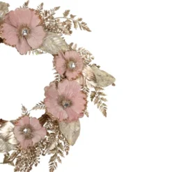 Northlight Champange And Pink Flower Wreath, 24-Inch, Unlit -Home Improvement Store GUEST 4cb601ed d6b3 4cfc 95fb 173b8955d630