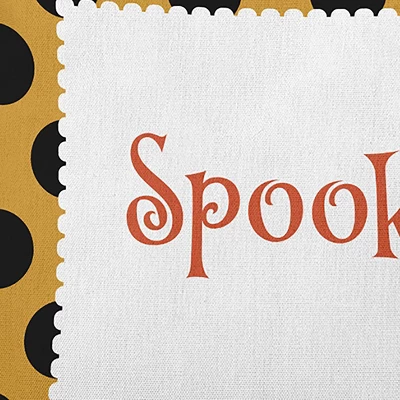 16"x16" Halloween 'Spooky' Dots Square Throw Pillow - E By Design 1 16"x16" Halloween 'Spooky' Dots Square Throw Pillow - E By Design