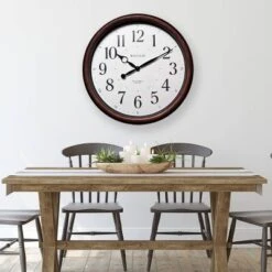 20" Woodgrain Finish Wall Clock - Westclox