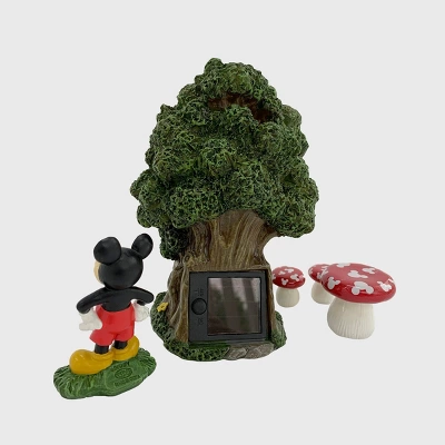 Disney Mickey Mouse Miniature Resin Garden Set With Solar Tree House 2 Disney Mickey Mouse Miniature Resin Garden Set With Solar Tree House - Image 2