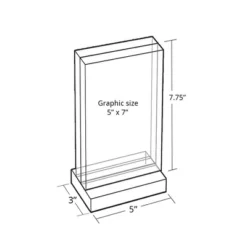 Azar Displays The Imperial Collection: Acrylic Block Frame On Acrylic Base, Vertical 5"W X 7"H -Home Improvement Store GUEST 4e789a71 6759 436e be7e 57e7b72516e3