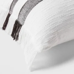 Lumbar Modern Woven Plaid Decorative Throw Pillow Black/Off-White - Threshold™ -Home Improvement Store GUEST 4e9cc29e 530f 48d5 995b 36907b68974d