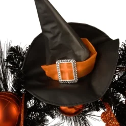 National Tree Company Artificial Witch's Wreath, Decorated With Black And Orange Trim, Ball Ornaments, Halloween Collection, 24 Inches -Home Improvement Store GUEST 50a82da0 a037 4845 a103 04f8859e396c