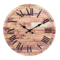 Wooden Roman Numeral Wall Clock Brown - Stonebriar Collection -Home Improvement Store GUEST 5108d5ab efea 47d5 910e a4dd542b040f