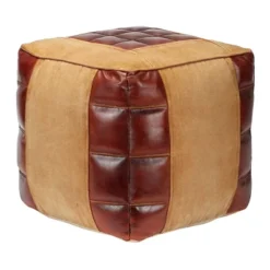 Square Canvas Pouf Brown - Olivia & May -Home Improvement Store GUEST 51281968 4988 49e7 ace5 c8167dfcf636