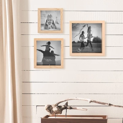 3pc Wood Nesting Frame Set Natural - Stonebriar Collection 4 3pc Wood Nesting Frame Set Natural - Stonebriar Collection - Image 4