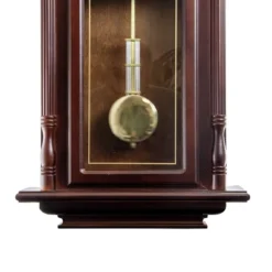 Bedford Clock Collection 38 Inch Chiming Pendulum Wall Clock In Cherry Oak Finish