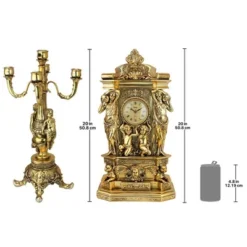 Design Toscano Chateau Chambord Clock And Candelabra Ensemble -Home Improvement Store GUEST 53300038 6398 4014 bc46 89be596a17ef