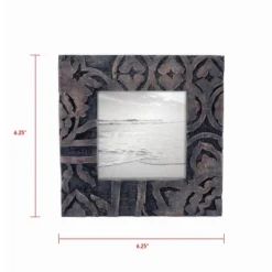 Dark Wood 4 X 4 Inch Carved Wood Picture Frame - Foreside Home & Garden -Home Improvement Store GUEST 554ad38f 469a 4dbb bc72 211f3badff3d