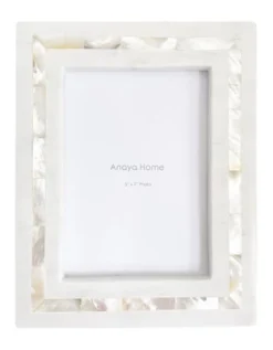 White Mother Of Pearl White Marble Picture Frame - Anaya -Home Improvement Store GUEST 55bb7ab5 3c90 431d a077 e74a52891c4c