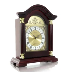 Bedford Clock Collection Redwood Mantel Clock With Chimes