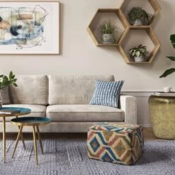 Mirella Square Pouf - WyndenHall