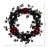 Nearly Natural 24” Eyeball Rose Halloween Artificial Wreath