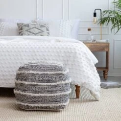 Ouray Pouf Blue/Ivory - Anji Mountain 13 Ouray Pouf Blue/Ivory - Anji Mountain -Home Improvement Store GUEST 5957f9e4 9e19 4c78 8aaa cce638d9affb