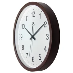 14" Wall Clock With Walnut Finish Brown - Infinity Instruments -Home Improvement Store GUEST 5ad8449b 2ce8 4363 a760 12efac717315