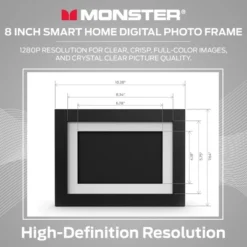 Monster Smart Home 16 GB Digital Photo Frame, High Definition 1280p Smart Picture Frame-8 Inch 8 Monster Smart Home 16 GB Digital Photo Frame, High Definition 1280p Smart Picture Frame-8 Inch -Home Improvement Store GUEST 5df22b73 c9b6 4391 af26 e34c431adb34
