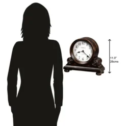 Howard Miller 635150 Howard Miller Murray Mantel Clock 635150 Worn Black (Brown Undertone)