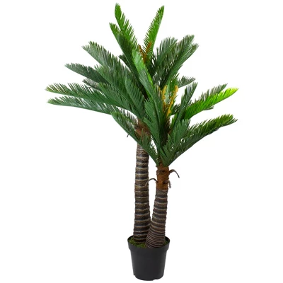 Northlight 5' Potted Two Tone Green Cycas Artificial Floor Plant 2 Northlight 5' Potted Two Tone Green Cycas Artificial Floor Plant - Image 2