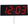 School Smart Large LED Wall Clock With Remote Control, 28 X 11-1/4 Inches