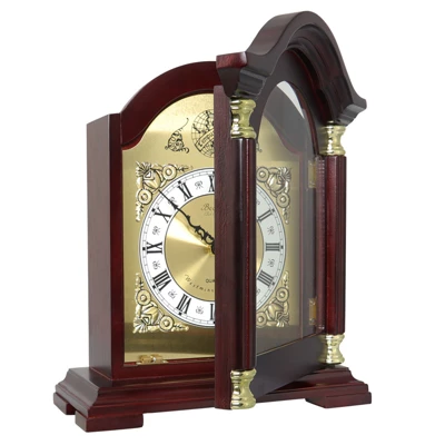 Bedford Clock Collection Redwood Mantel Clock With Chimes 2 Bedford Clock Collection Redwood Mantel Clock With Chimes - Image 2