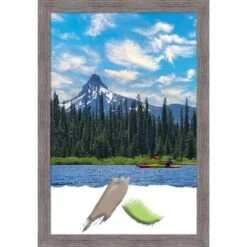 Amanti Art Pinstripe Plank Grey Narrow Picture Frame -Home Improvement Store GUEST 65527a1a 1457 4eed b616 c825b162dc63