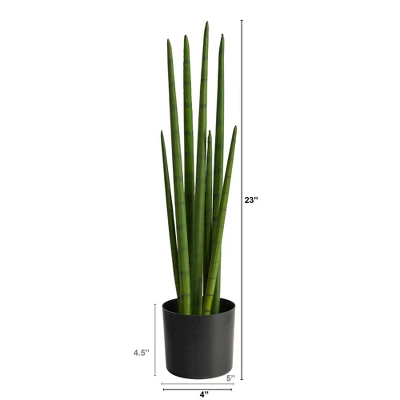 Nearly Natural 23-in Sansevieria Snake Artificial Plant 1 Nearly Natural 23-in Sansevieria Snake Artificial Plant