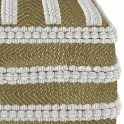 Jericho Square Woven PET Polyester Pouf Natural/White - WyndenHall -Home Improvement Store GUEST 665ccd93 d8da 4451 bc6a ac3bdca74e34