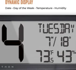 Marathon UltraWide Atomic 14-Inch Panoramic Display Wall Clock With Indoor Temperature & Humidity -Home Improvement Store GUEST 67539b44 4756 4de3 803c dbb7d0e6dd8c