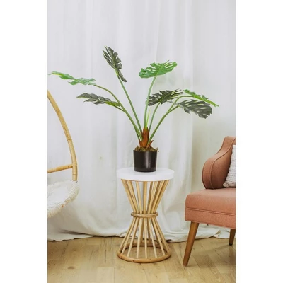 Forever Leaf 48" Artificial Monstera Artificial Plant In Black Pot, Indoor Artificial Plant For Home Decor 3 Forever Leaf 48" Artificial Monstera Artificial Plant In Black Pot, Indoor Artificial Plant For Home Decor - Image 3