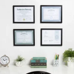 (Set Of 4) 8.5" X 11" Gallery Document Frame Black - DesignOvation -Home Improvement Store GUEST 6b34bd92 81bb 414e b408 57129573cacc